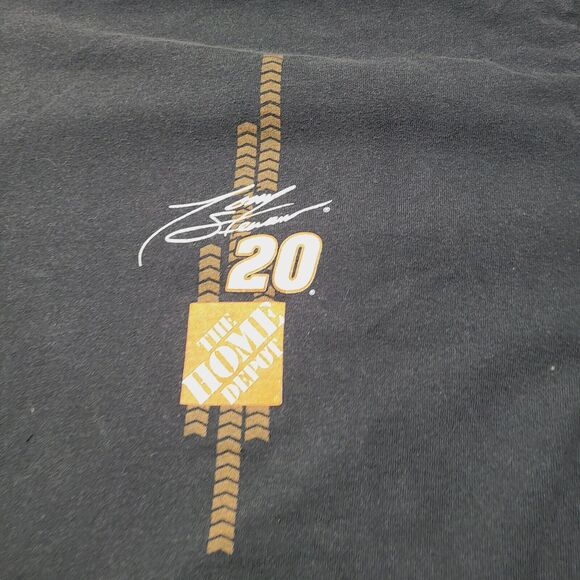 Vintage NASCAR Tony Stewart The Home Depot Racing T-Shirt Size XL Black Y2K 2004 - Picture 6 of 8